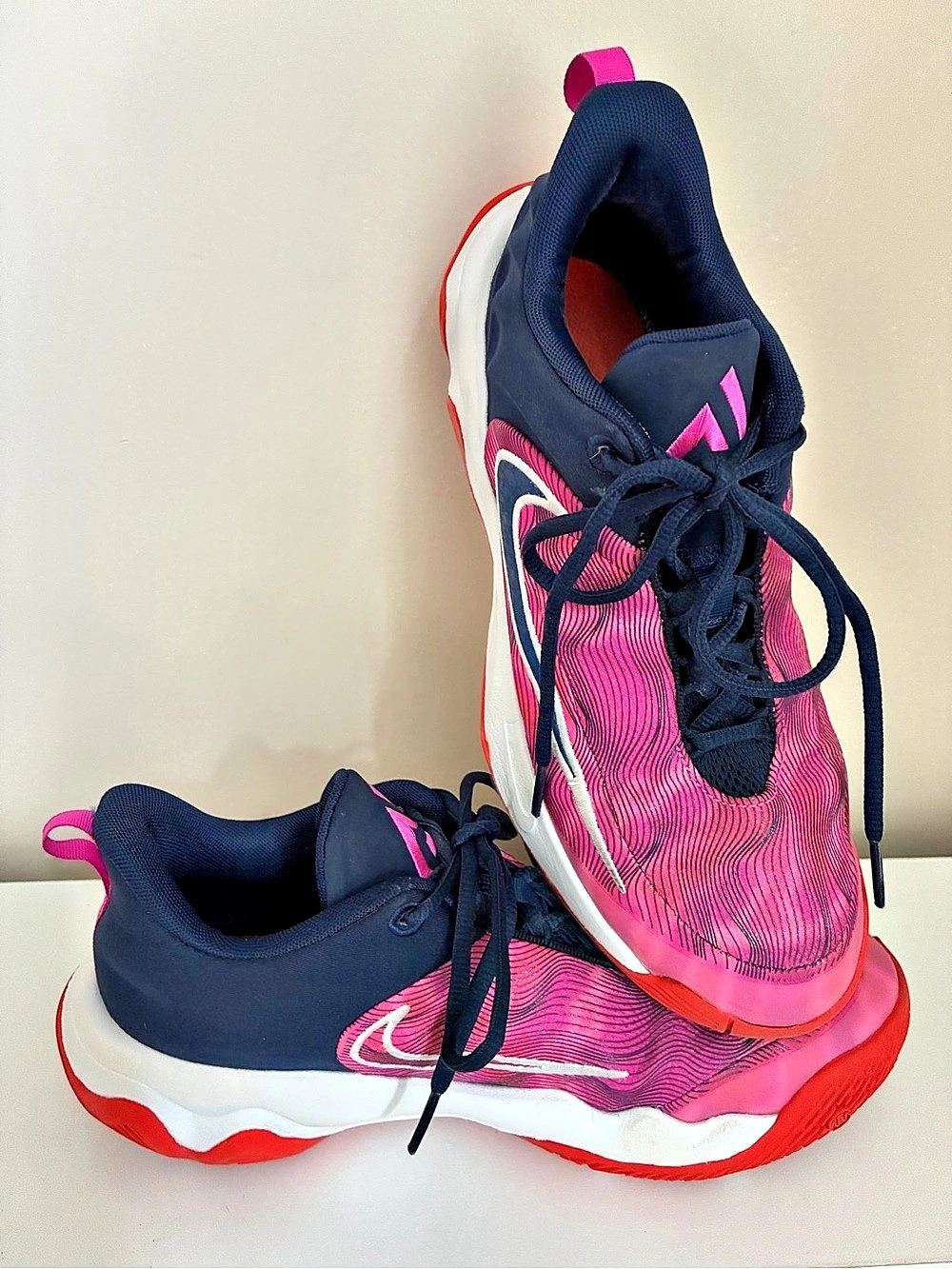 Nike IH7662-600 Athletic Lace-Up Low Top Sneaker Pink Size 7Y